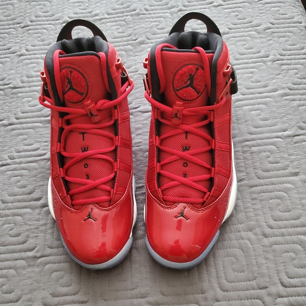 All Red Jordan 6 Rings